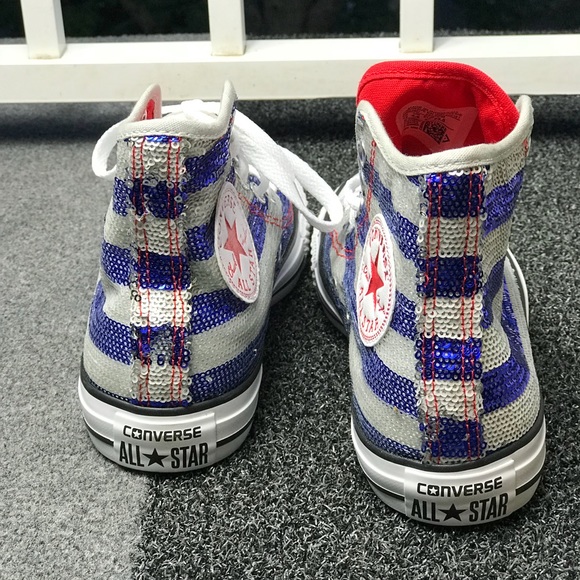 NWT Converse Ctas HI Silver/Elect W AUTHENTIC - Picture 7 of 8